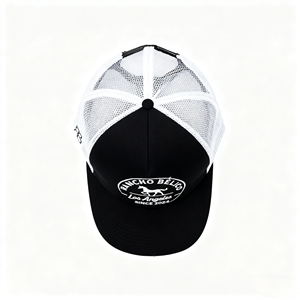 定制3D刺绣标志空白户外快照网棒球帽HBL2510时尚粉扑印花可调男女通用 - Product Image 3