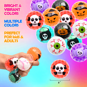 High Quality Festival Halloween Pumpkin Skull Head <b>Bead</b>-Release Ball Squeeze Toys Party Gifts Fidget Toys for Kids - Product Image 2