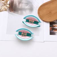 Pince à cheveux décorative Honey Headband, couleurs macaron, motif pastèque, accessoire capillaire tendance, pince requin motif fruit de dessin animé pour fille
