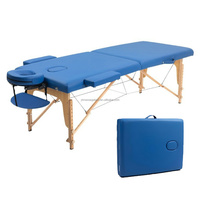 Table de massage portable ergonomique, pieds en bois robustes, rembourrage confortable, personnalisation possible, idéale pour les spas et les massages