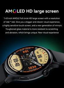 VALDUS 2023 Montre connectée ronde AMOLED HK85 NFC Montre connectée étanche IP68 Appareil portable Montre intelligente tendance - Product Image 3