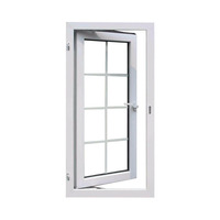 Fenêtre à battant moderne pour appartement, isolante, anti-ouragan, coupe-vent, en PVC/UPVC, avec moustiquaire magnétique