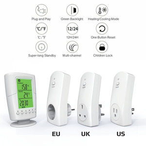 Grand thermostat d'ambiance intelligent sans fil avec écran LCD, interrupteur marche/arrêt, appareil électroménager pour <span class=keywords><strong>chauffage</strong></span> ou refroidissement automatique - Product Image 3