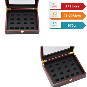 하이 퀄리티 챔피언십 링 디스플레이 박스 <span class=keywords><strong>2</strong></span>, <span class=keywords><strong>3</strong></span>, 4, 5, 6, 7 구멍 나무 상자 사용자 정의 로고 컬렉션 기념 상자 - Product Image 6