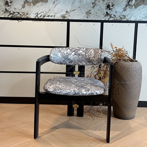 Keynes Wood Frame Dining <b>Chair</b> Floral Pattern Fabric Upholstered Armchair Factory Direct Commercial Furniture - Product Image 2