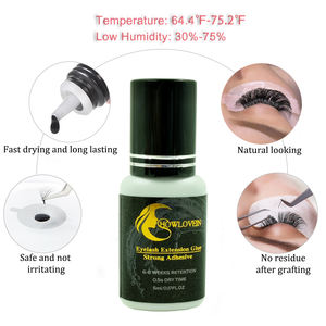 Lem Ekstensi Bulu Mata Tahan Air 0,5 Detik Lem Bulu Mata Kustom Perekat untuk Ekstensi Bulu Mata Hitam Transparan Lem Bulu Mata Korea - Product Image 2