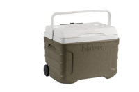Glacière portable en plastique 20L avec roues, isolation longue durée 72 heures, étanche, en mousse PU, capacité 30 canettes, idéale pour les fêtes