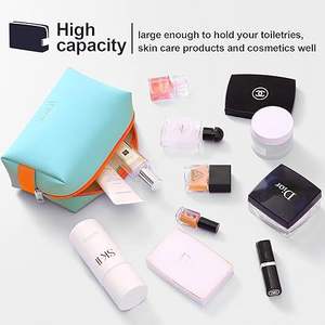 Korean-Style PU Cosmetic <strong>Bag</strong> For Ladies Eco-Friendly Hand-held Toiletries Storage Zipper Customizable Logo Waterproof Candy - Product Image 3