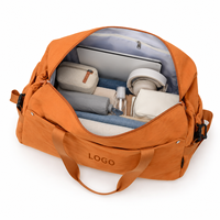 Sac de voyage personnalisé avec logo, sac de sport avec compartiment à chaussures, sac à bandoulière léger, grande capacité, sac de sport