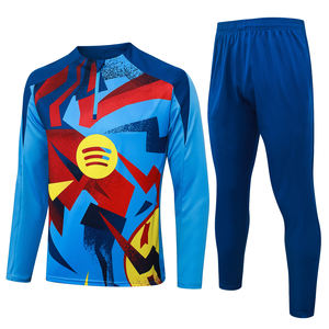 Camiseta de Fútbol Otoño Invierno 25/26, Conjunto de Entrenamiento del Barcelona, Media Cremallera, Manga Larga, Liga Europea de Fútbol - Product Image 1