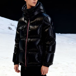 Áo khoác phao lông vũ nam cao cấp NFC Luxury Winter Jack, áo khoác phao bóng mượt, áo khoác cỡ lớn, áo khoác có mũ trùm đầu màu đen dành cho nam - Product Image 5