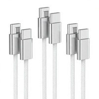 Kabel Data USB Type-C ke C 60W Fast Charging dengan Selubung Nilon 1M untuk iPhone Android iPad Laptop