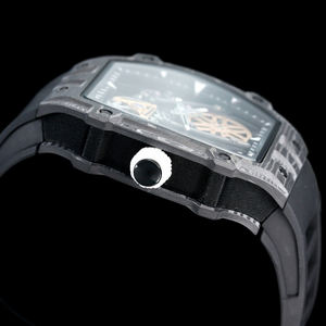 Reloj de Pulsera de Lujo para Hombre, con Correa de Silicona Blanca de Grado 5A, Caja de Carbono, Esqueleto, Tourbillon, Mecánico Automático - Product Image 4