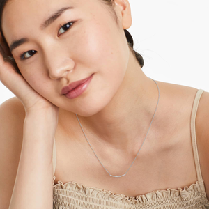 Collier fin en chaîne de style tennis, diamants en moissanite, argent massif 925, bijoux élégants, cadeau pour femmes, mode étincelante - Product Image 5