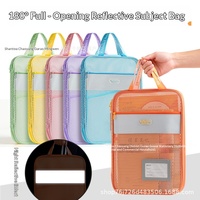 Sac de rangement pour documents de bureau grande capacité avec bande réfléchissante, idéal pour événements et conférences, modèle Space Mesh