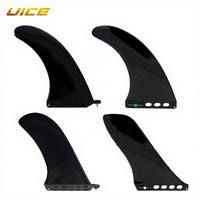 UNDERICE Palmes de planche de surf en plastique Planche à pagaie gonflable SUP personnalisée Palmes simples avec vis sans Logo pour le surf Longboard