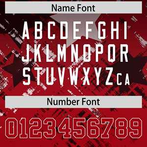 Maillot de football américain personnalisé noir et rouge avec dégradé d'étoiles - Product Image 4