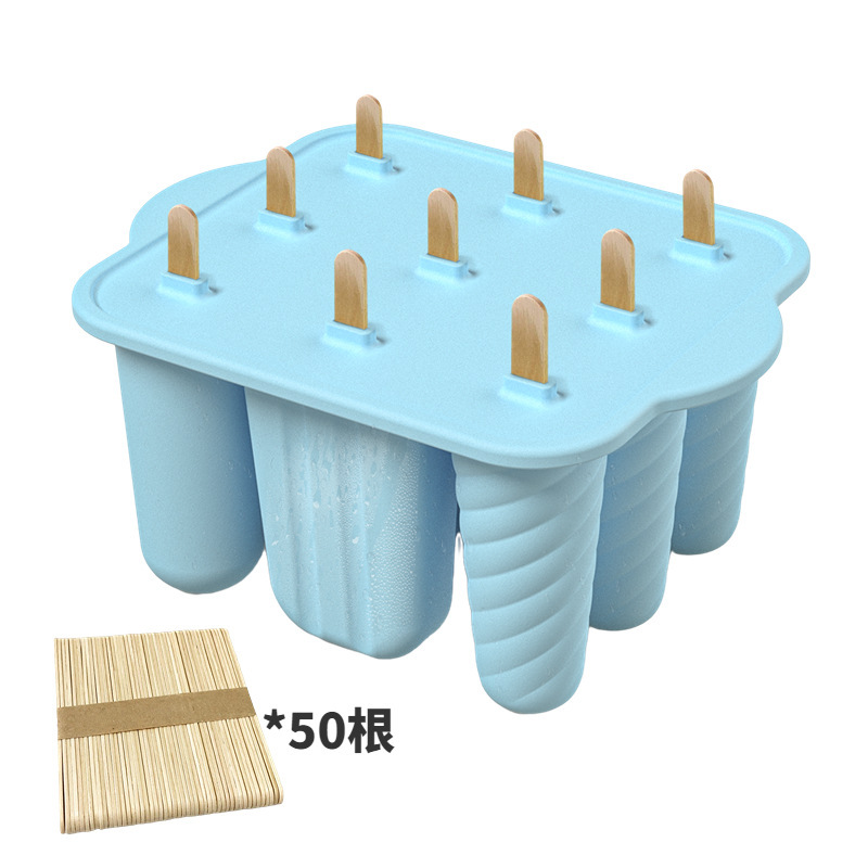 9-Cavity Silicone Popsicle Molds With 50 Sticks - BPA Free, Easy Release Ice Pop Maker - View #12