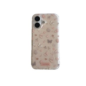 เคสโทรศัพท์ลายสก็อตผีเสื้อวิบวับแบบสองชั้นสำหรับ iPhone 17 Pro Max 16 15 14 รุ่นสปริง เจนเทิล กลิตเตอร์ สำหรับสาวๆ - Product Image 5
