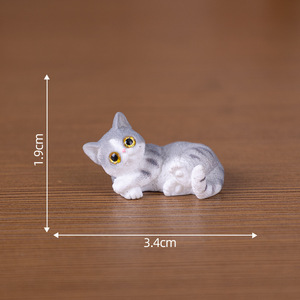 <b>Mini</b> Resin Animals Miniature Resin Cat Crafts Figurines Ornaments for DIY Car Dashboard Office <b>Desk</b> Computer Monitor Decor - Product Image 1