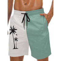 Shorts de bain pour hommes avec logo personnalisé, motif léopard, taille élastique, décontractés, en nylon et polyester, imperméables, séchage rapide, pour la plage
