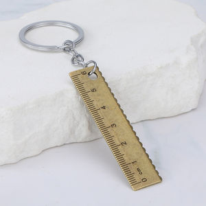 Portachiavi con Righello di Precisione 6cm, Piccolo Righello Dritto in Metallo, Strumento di Misurazione, Design di Lusso, Gioiello Maschile alla Moda, Ciondolo Metallico - Product Image 4