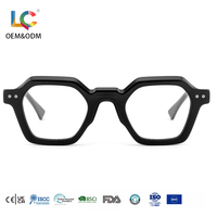 Montures de lunettes optiques en acétate sur ordonnance pour hommes et femmes, style rétro, faites à la main, vente en gros directe usine