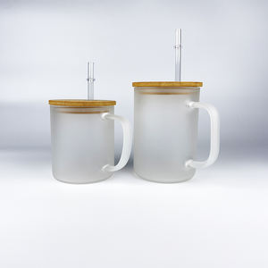 Tazze da <span class=keywords><strong>caffè</strong></span> alte smerigliate cristalline di sublimazione in bianco all'ingrosso 11oz 17oz all'ingrosso con manico per sublimazione per la stampa a caldo - Product Image 5