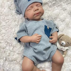 高仿真硅胶再生娃娃18.5 ”手工逼真新生儿全身加权儿童收藏玩具礼品 - Product Image 4