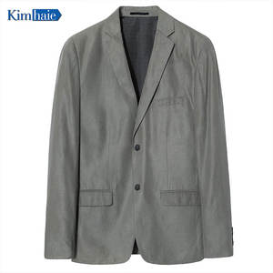 Meilleures ventes Italie <span class=keywords><strong>Blazer</strong></span> décontracté gris à simple boutonnage pour hommes prêt à expédier en grandes tailles Costume adulte formel pour la vente au détail en gros - Product Image 1