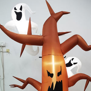Décorations d'Halloween gonflables de 8 pieds, arbre mort effrayant avec citrouille et fantôme gonflable pour jardin, pelouse, fête, décorations d'Halloween en plein air - Product Image 4