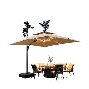 Parasol de style romain avec mât métallique, design moderne et minimaliste, mobilier d'extérieur pour patios, salons de thé, kiosques – Protection solaire ultime - Product Image 1