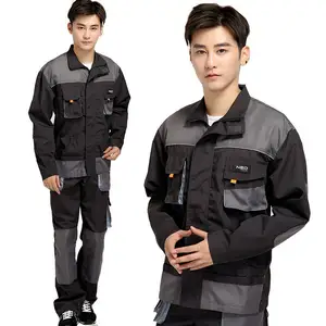 Polyester Cotton Bleeded Multi Pocket Overall Design Engineering Uniforms Workwear