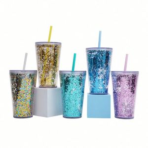 AGH Vente en gros Gobelet à neige double paroi 16oz 24oz Gobelet en aluminium Isolation thermique sans BPA 6-12 heures Utilisation écologique pour les fêtes - Product Image 1