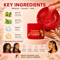 Cire coiffante populaire au miel pour tresses et torsades, tenue forte toute la journée, anti-frisottis, hypoallergénique, unisexe, pour tous types de cheveux