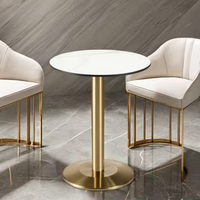 Table basse miroir antique avec design moderne en acier inoxydable de haute qualité pour salle à manger, salon, hôtel ou restaurant