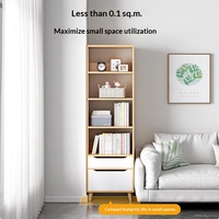 Étagère de rangement en bois pour salon, design moderne et simple, à poser au sol ou à fixer au mur, pour espaces étroits, étagères en panneaux artificiels