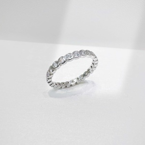 แหวนเงินแท้ 925 ประดับเพชรซิคอนทรงหนา ดีไซน์ดาว ประดับทองคำขาว แหวนหมั้นสีสันสดใส แหวนสวยหรูสำหรับผู้หญิง - Product Image 1