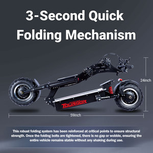 72V40AH 10000W Dual Motor Foldable Waterproof Aluminum Full Suspension <b>Scooter</b> 80-120km Range - Product Image 2