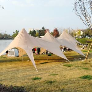 ที่บังแดดสำหรับตั้งแคมป์กลางแจ้งขนาดใหญ่สุดสวยใช้ตั้งแคมป์บังแดดฝนสามยอด Wanchongshan บัวหิมะเปิดหลังคาขนาดใหญ่ - Product Image 2