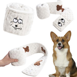 Banyo Temalı Yumuşak Peluş Köpek Oyuncağı, İnteraktif Halat Çekme, Koklama Kağıdı, Ses Çıkaran Köpek Oyuncakları - Product Image 5
