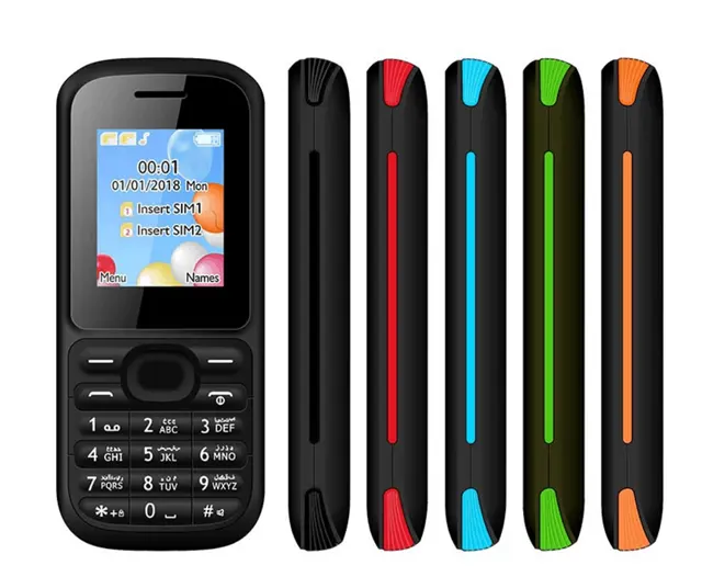 1.77 polegadas pequeno básico do telefone móvel telefone móvel GSM telefone celular desbloqueado