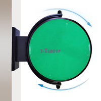 Boîte à lumière rotative à 360 degrés, présentoir rotatif pour boîte à lumière, publicité, boîte à lumière rotative ronde extérieure avec moteur