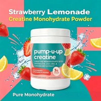 Poudre de supplément de créatine aromatisée à la limonade de fraises pour adultes OEM/ODM, emballage personnalisé, mélange botanique pour la remise en forme
