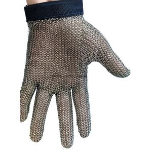 Gants de sécurité en maille d'acier inoxydable anti-coupure EN388/ANSI 5, anti-abrasion ISEA 9, non enduits - Product Image 1