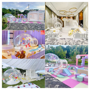 Tente à bulles gonflable pour enfants, château sautant pour fête en plein air, maison dôme transparent, ballon - Product Image 5