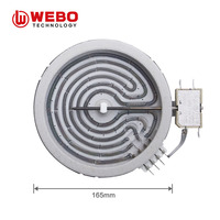 WEBO Plaque chauffante compacte 1200W pour bureau/maison/camping, Wok à induction, Cuisinière à brûleur unique, Ustensiles de cuisson 165MM 100-230V