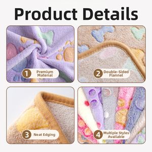 Haustierdecke aus Korallenfleece, weich und fusselfrei, ganzjährig verwendbar, doppelseitig plüschig, bequeme Stoffmatte für Hunde und Katzen - Product Image 3