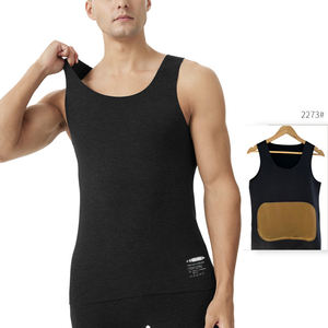 YIYI, ropa interior cálida sin mangas con cuello redondo de alta calidad para invierno, medias suaves y elásticas para hombre, ropa interior térmica para hombre, Base - Product Image 3