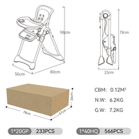 Chaise haute pliable en plastique en forme de L, réglable en hauteur, pour tout-petits, siège d'alimentation portable pour bébé, pour la cuisine et la chambre